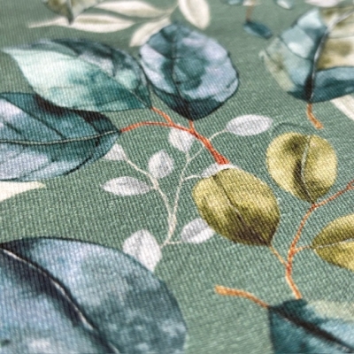 Jersey | Eukalyptus Blätter | mint petrol